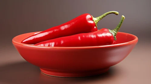 Red Chili Peppers in Bowl - Food Photography