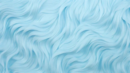 Blue Fur Coat Close-Up: Soft and Fluffy Waves