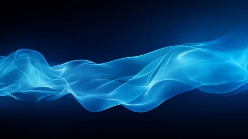 Blue Translucent Wave on Dark Blue Background