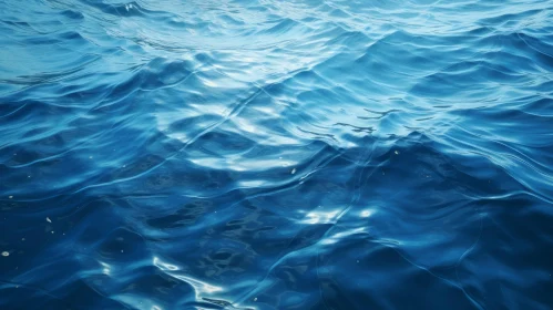 Blue Water Surface Ripples | Sunlight Sparkle Photo