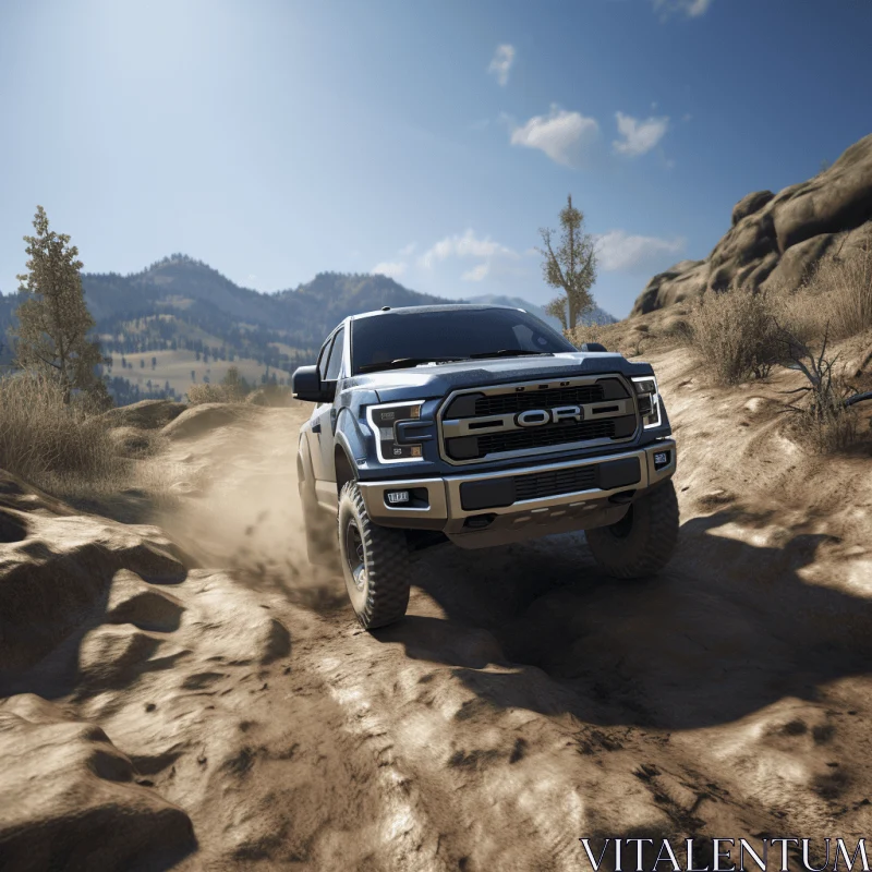 AI ART Captivating Ford F150 Raptor on a Scenic Dirt Road | Unreal Engine Art