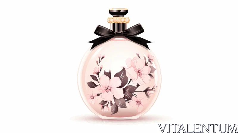 Ethereal Glass Perfume Bottle Drawing AI Image