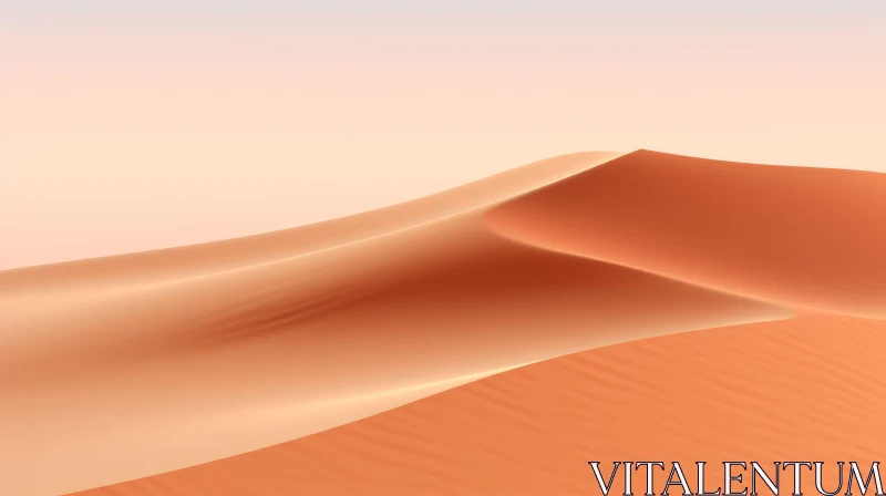 AI ART Golden Sand Dune Landscape in Remote Desert