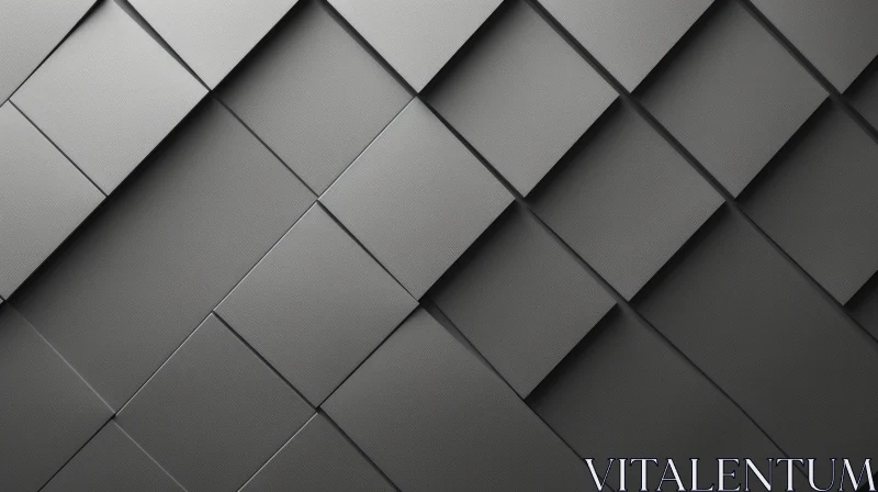 Gray Beveled Tiles 3D Rendering - Depth and Texture AI Image