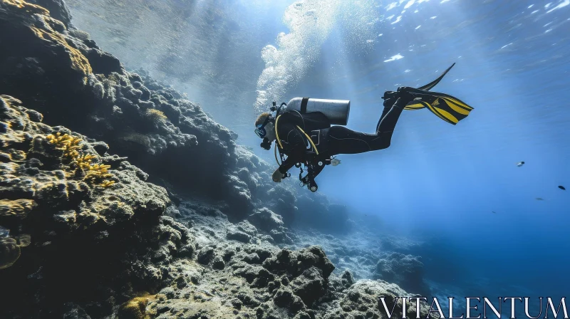 AI ART Exploring Coral Reef: Serene Underwater Scene