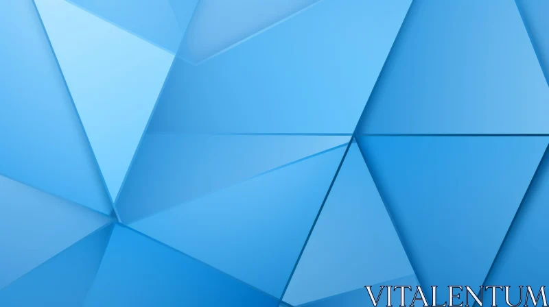 Blue Polygonal Abstract Geometric Background AI Image