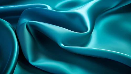 Dark Turquoise Silk Fabric Texture