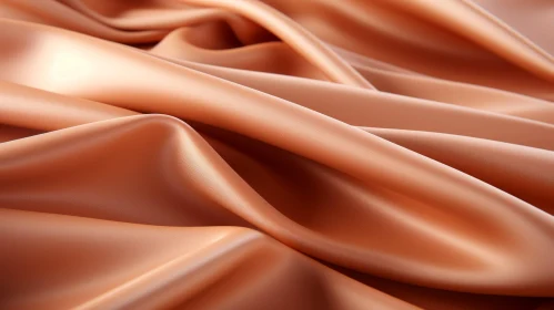 Luxurious Copper-Colored Silk Fabric Close-Up