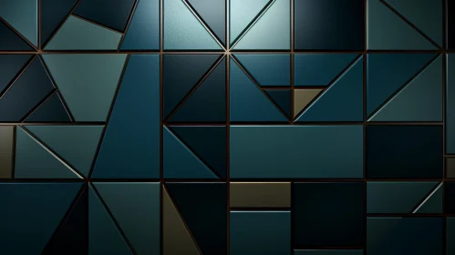 Futuristic Geometric Pattern in Teal, Blue, and Brown