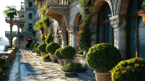 Luxurious Mediterranean-Style Mansion with Courtyard