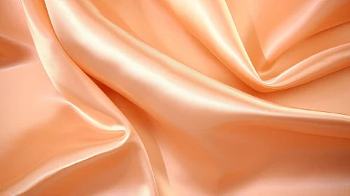 Luxurious Peach-Colored Silk Fabric Texture
