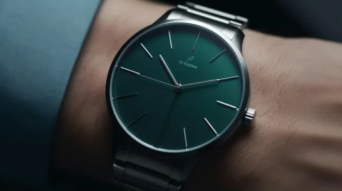Stylish Wristwatch on Man's Wrist