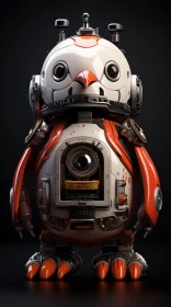 Robot Penguin 3D Rendering - Futuristic Technology Art