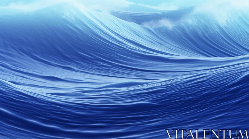 Rough Sea with Rolling Waves - Realistic Image AI Image