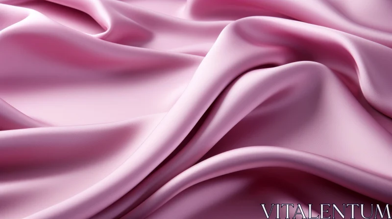 Elegant Pink Silk Fabric Texture Close-Up AI Image
