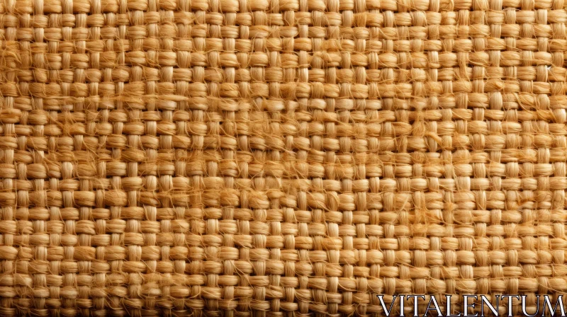 Natural Fiber Sackcloth Fabric Close-Up AI Image
