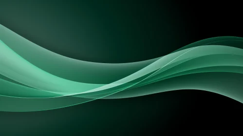 Soothing Green Waves Background