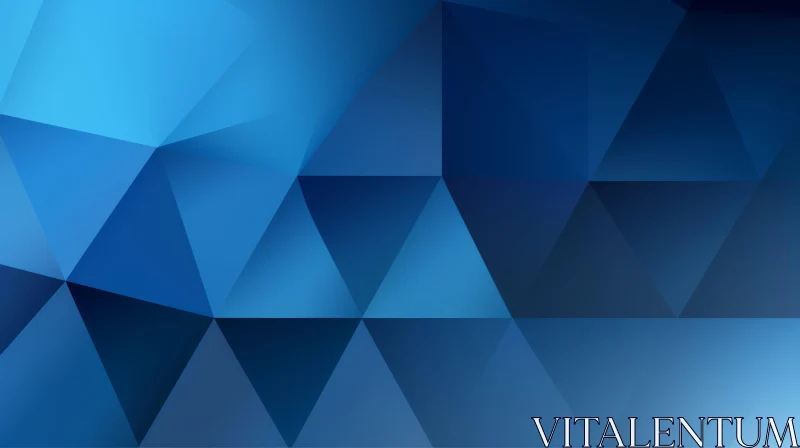 AI ART Blue Abstract Polygonal Background Wallpaper