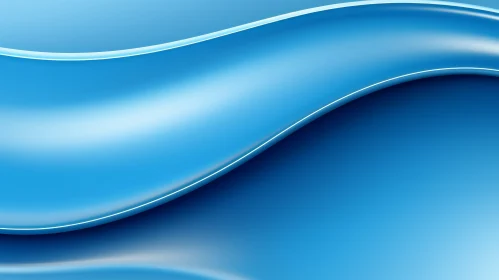 Blue Glossy Wavy Surface | Abstract Background