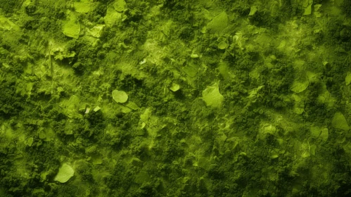 Detailed Green Moss Texture Close-up
