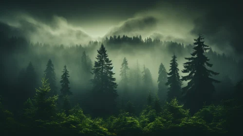 Enigmatic Dark Forest Photography