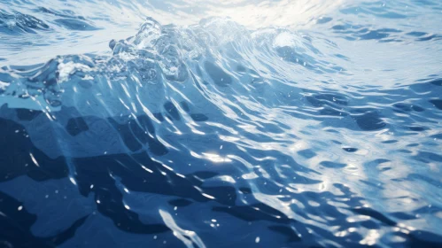 Ocean Wave Close-Up: Splashing and Foaming Water