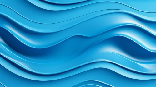 Blue Wavy Abstract 3D Rendering Background
