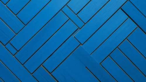 Blue Wooden Herringbone Pattern - Modern Stylish Design