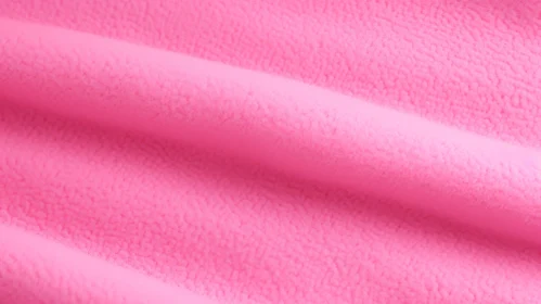 Pink Fleece Fabric Close-Up