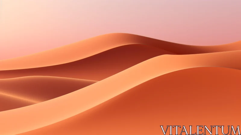 Serene 3D Sand Dune Landscape AI Image