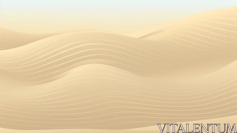 Serenity of Sand Dunes AI Image