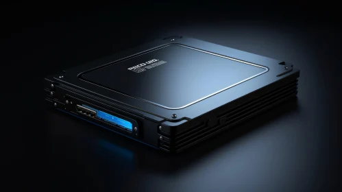 Solid-State Drive (SSD) 3D Rendering - Technology Image