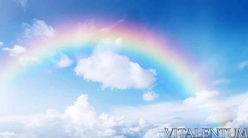 Beautiful Rainbow in Sky - Symbol of Hope and New Beginnings AI Image