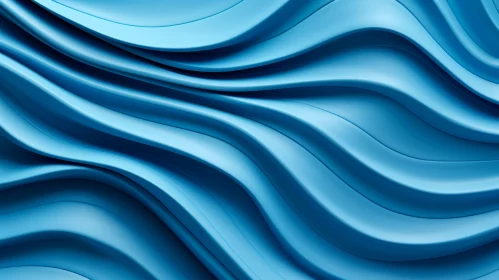 Blue Wavy Shapes Abstract Background