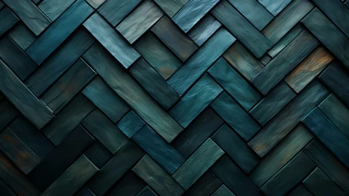 Dark Blue Herringbone Wooden Background
