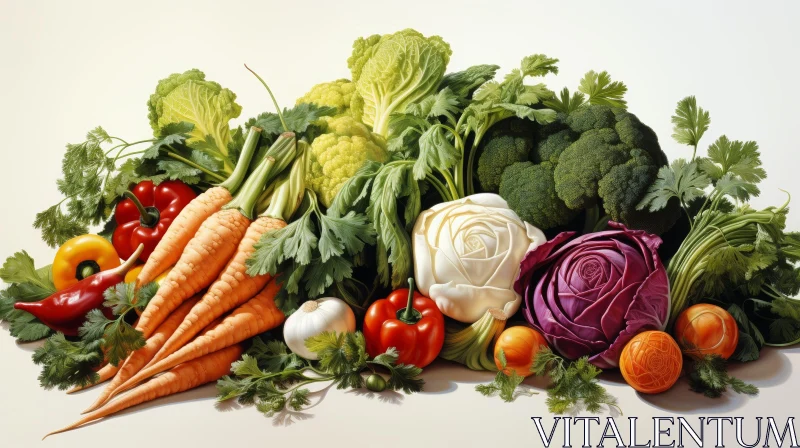 AI ART Fresh and Colorful Vegetable Assortment