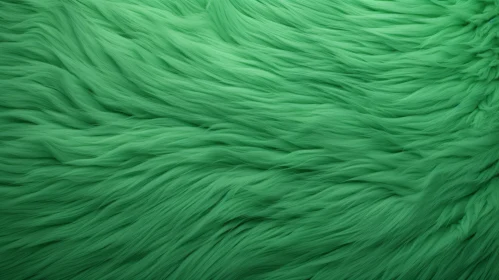 Green Fur Coat Texture Close-Up