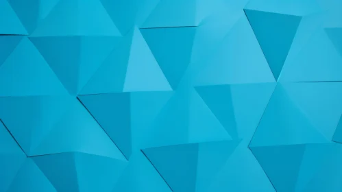 Blue Geometric Triangle Origami Background
