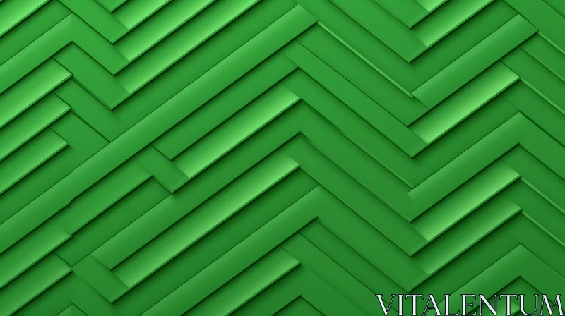 Green Herringbone Pattern - 3D Seamless Design AI Image