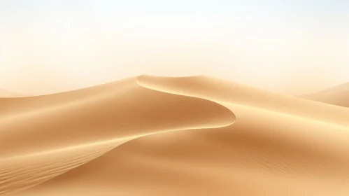 Tranquil Desert Sand Dunes under Blue Sky