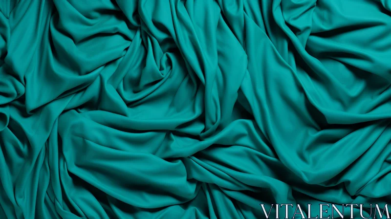 Elegant Dark Turquoise Fabric Texture AI Image
