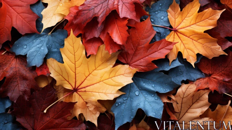 AI ART Fallen Autumn Leaves Close-up | Nature Photography