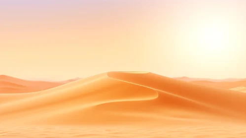 Golden Sand Dunes at Sunrise