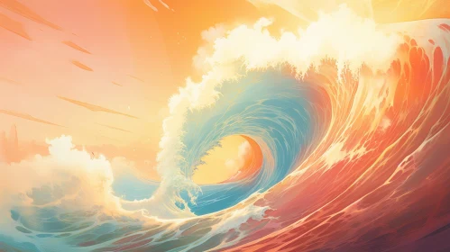 Powerful Wave Painting
