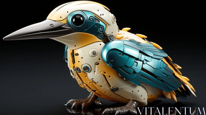 Steampunk Bird 3D Rendering - Abstract Art AI Image