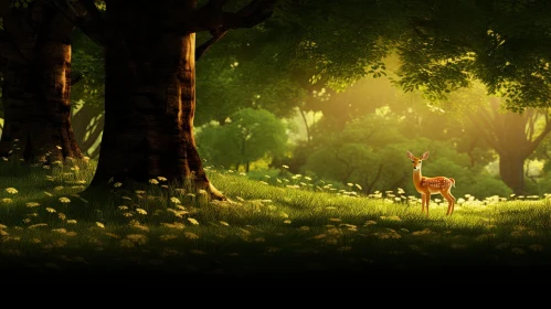 Enchanting Deer in Forest - Natural Beauty Captured