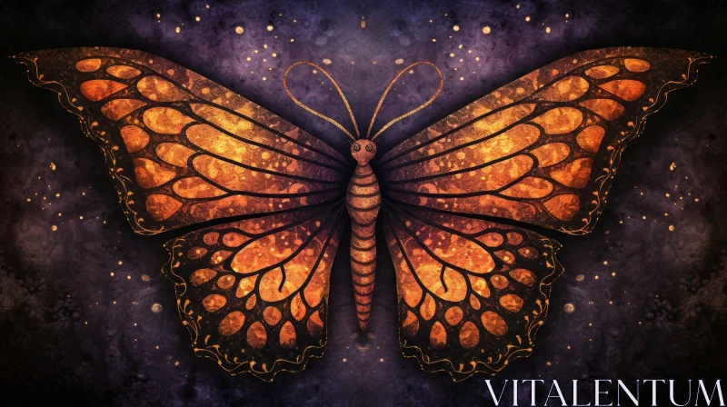 Exquisite Butterfly Illustration - Detailed Wingspan and Colors AI Image