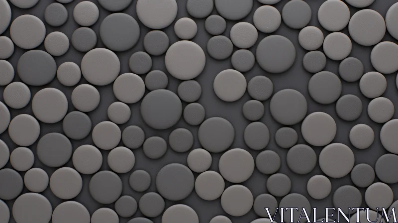 Gray Pebble Mosaic Texture | Detailed Close-Up AI Image