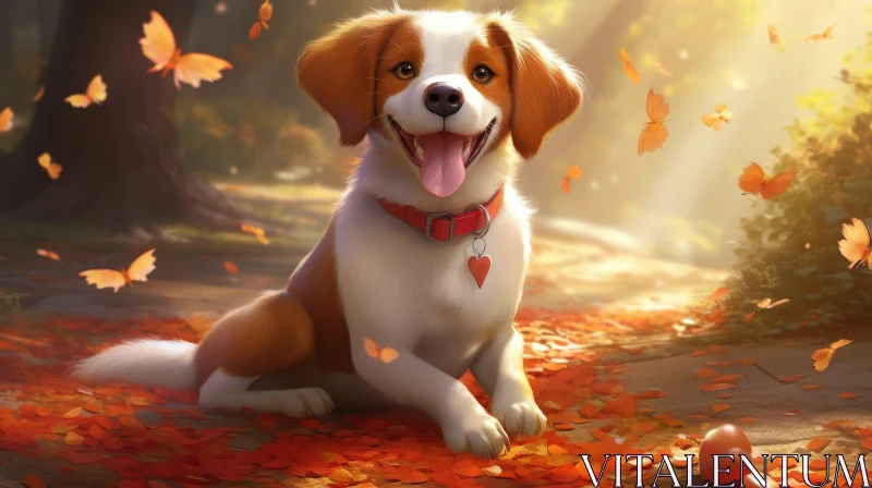 AI ART Adorable Puppy in Enchanted Forest