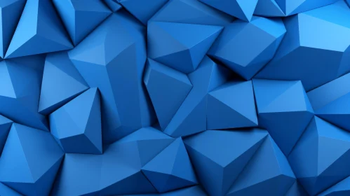 Blue Polygonal Background | Abstract 3D Render